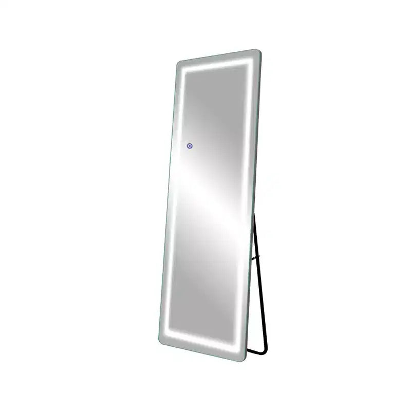 Specchio LED Indipendente: A figura intera, senza cornice, alluminio, 160x40x2 cm