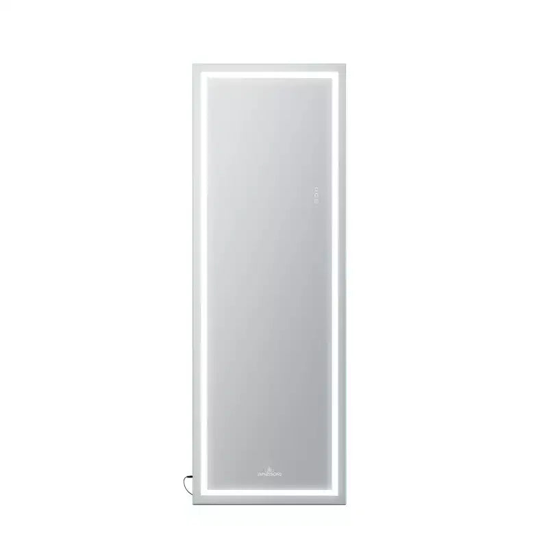 Specchio da Terra o da Parete con Illuminazione LED a Tre Toni e Cornice Sottile in Alluminio