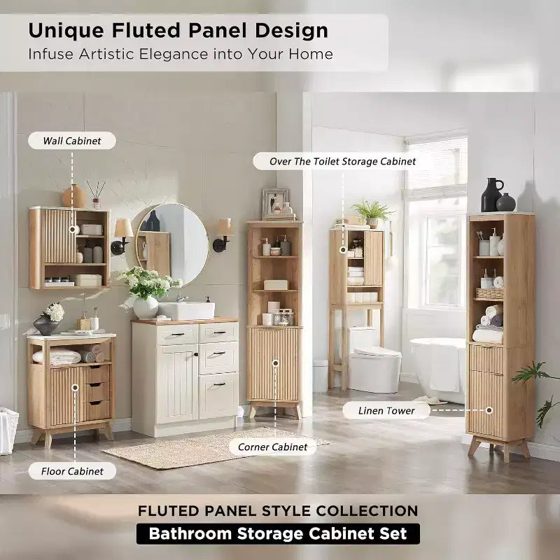 Pensile da bagno con anta scorrevole, Armadietto pensile in legno con ripiano regolabile e piano in finto marmo, Sopra il WC, Mobiletto da bagno