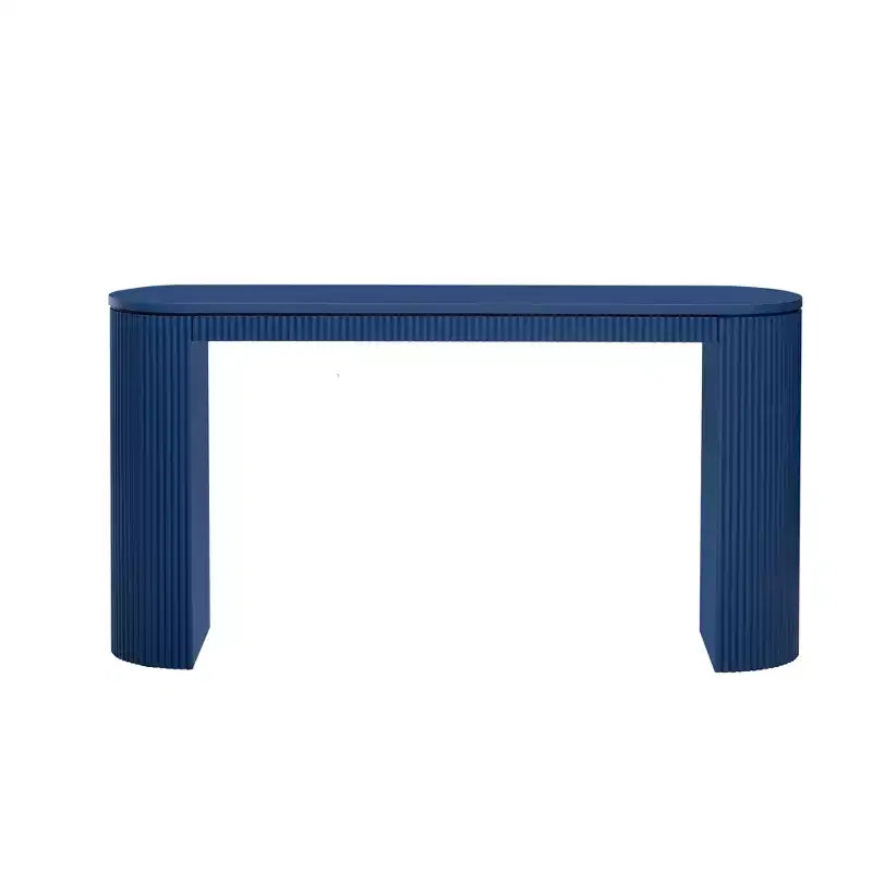 Tavolo Consolle dal Design Curvo con Esclusivo Motivo a Strisce Verticali per Soggiorno, Studio e Ingresso