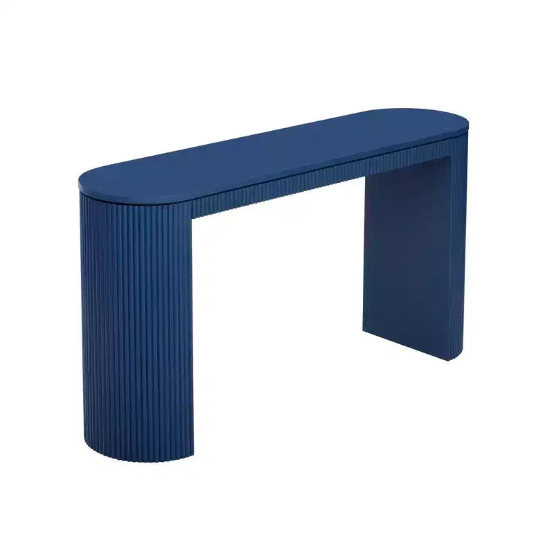 Tavolo Consolle dal Design Curvo con Esclusivo Motivo a Strisce Verticali per Soggiorno, Studio e Ingresso