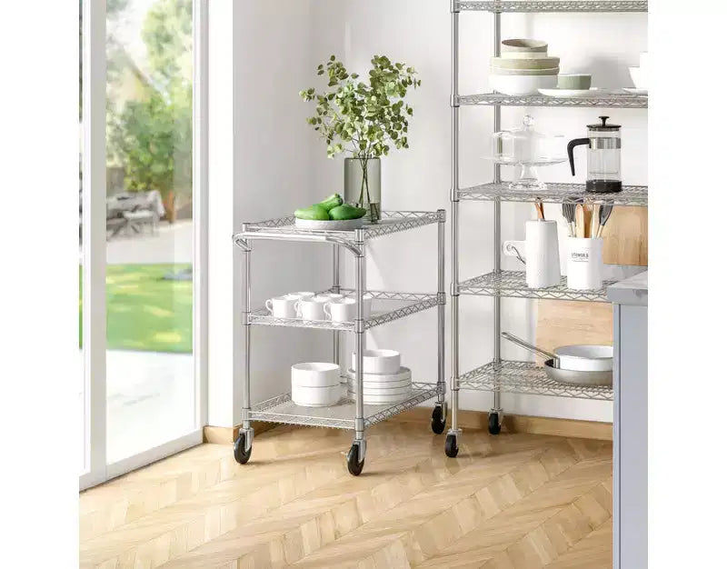 Carrello di servizio resistente su ruote UltraDurable NSF Commercial di Seville Classics