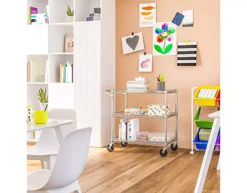 Carrello di servizio resistente su ruote UltraDurable NSF Commercial di Seville Classics