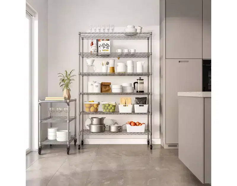 Carrello di servizio resistente su ruote UltraDurable NSF Commercial di Seville Classics