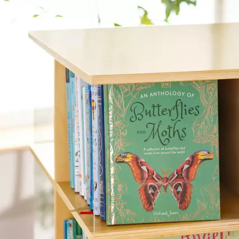 Espositore girevole per libri grandi bianco: libreria a 3 ripiani per bambini per riporre in classe, organizer per libri con ripiani in acrilico per l'organizzazione della scuola a casa