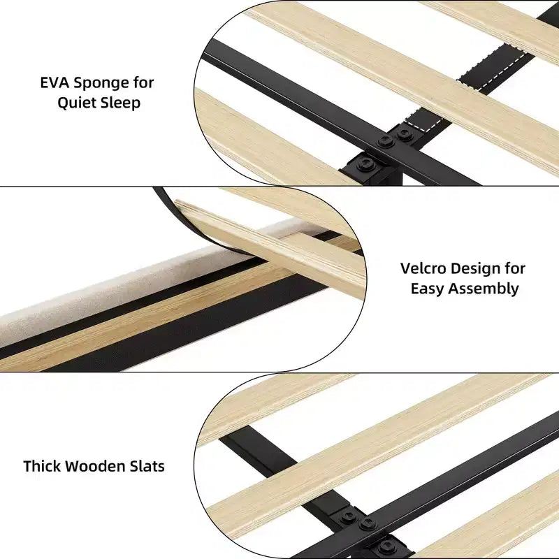 Struttura Letto con 2 Cassetti Contenitore, Letto a Piattaforma Imbottito con Testiera Contenitore, Base Materasso con Supporto a Doghe in Legno Massello