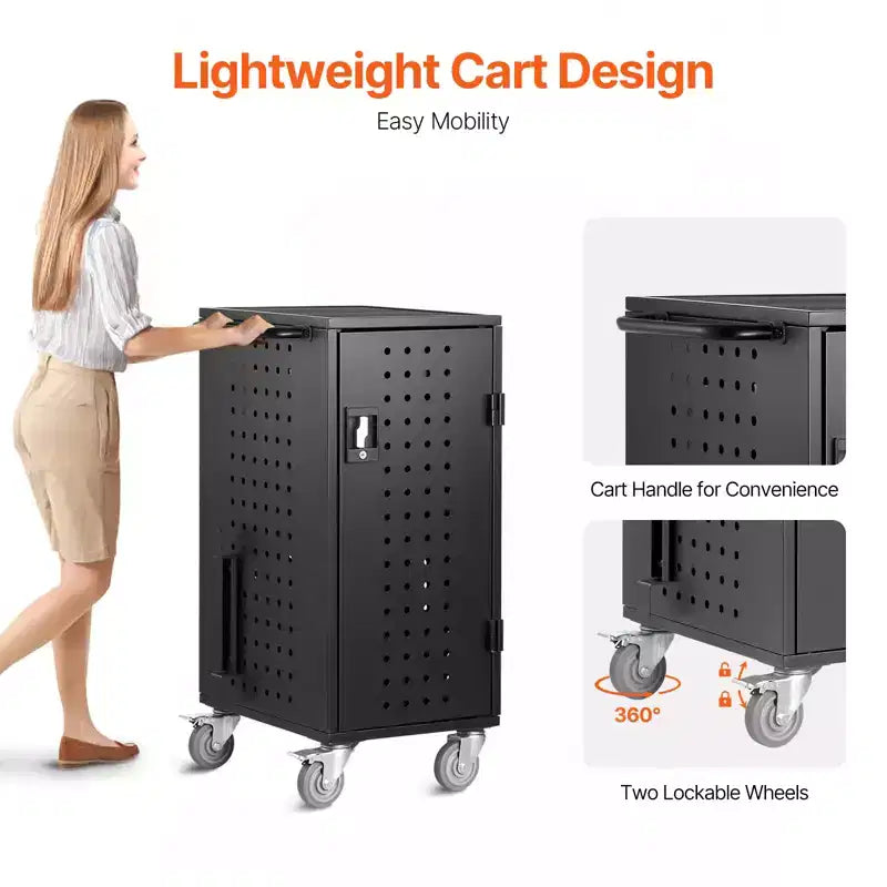 Carrello per Laptop, Carrello di Ricarica Mobile per 20 Dispositivi, Schermo Fino a 15,6 Pollici, Carrello di Ricarica Mobile per Ufficio e Aula, per Chromebook