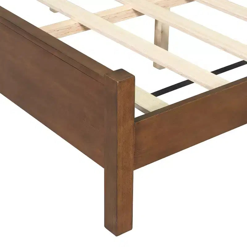 Struttura letto a piattaforma Queen/King Size con testiera imbottita Wingback e robusto telaio in legno, Bohémien