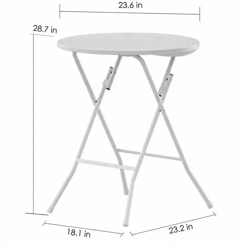 Tavolo da Cocktail, Tavolo Pieghevole Rotondo Alto da Bistrò in Plastica, Tavolo da Pranzo Portatile Altezza Bar