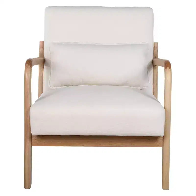 Poltrona moderna con braccioli e struttura in legno massello, elegante sedia imbottita, poltrona club per soggiorno, camera da letto o ufficio