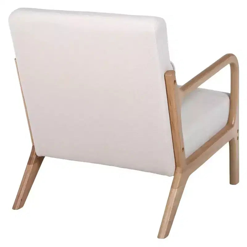 Poltrona moderna con braccioli e struttura in legno massello, elegante sedia imbottita, poltrona club per soggiorno, camera da letto o ufficio