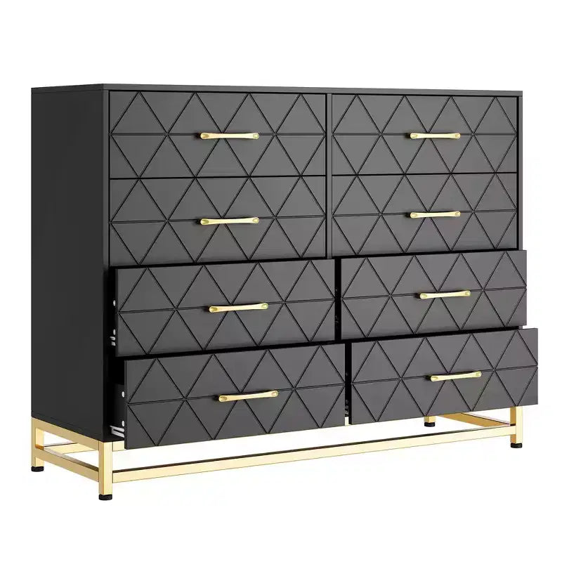 Cassettiera alta 36" con 8 cassetti a chiusura ammortizzata, organizer moderno per camera da letto, armadio, corridoio