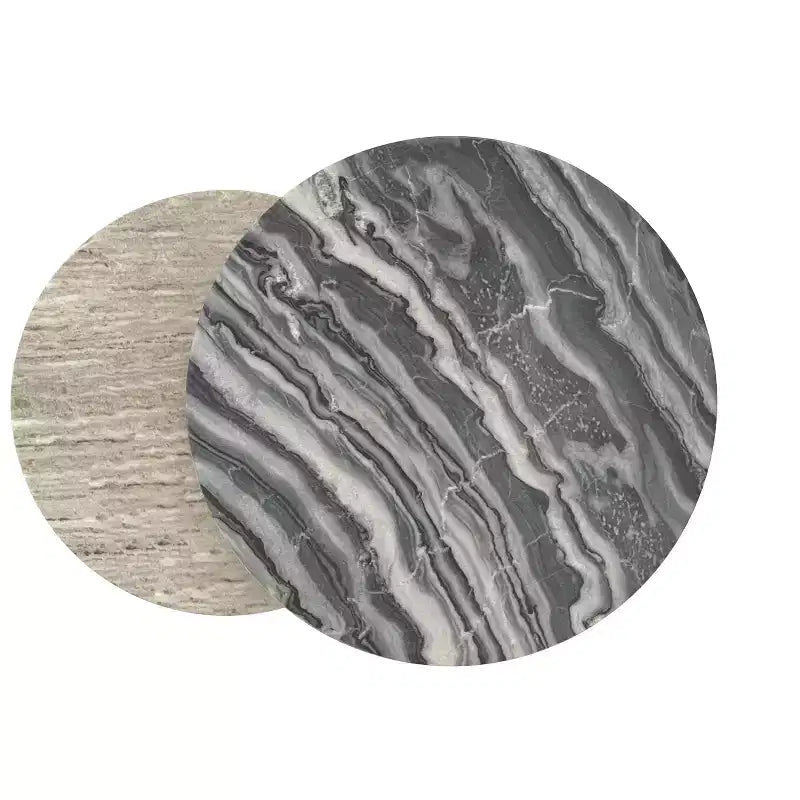 Tavolino nidificabile in metallo dorato, stile moderno contemporaneo, larghezza 40 cm, completamente assemblato