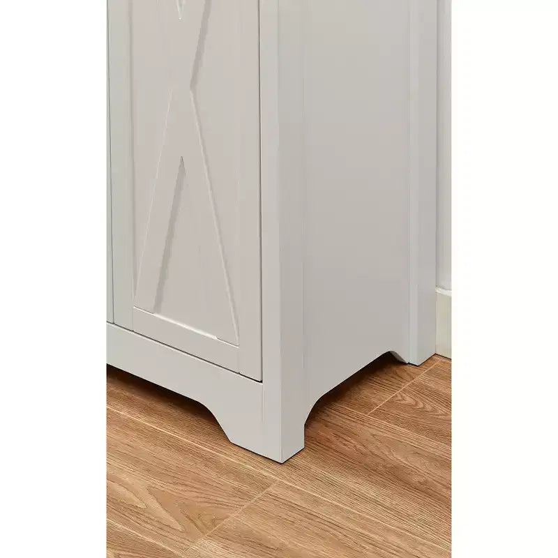 68 Mobile multiuso da soggiorno, credenza bianca in truciolare+MDF con dispositivo anti-ribaltamento