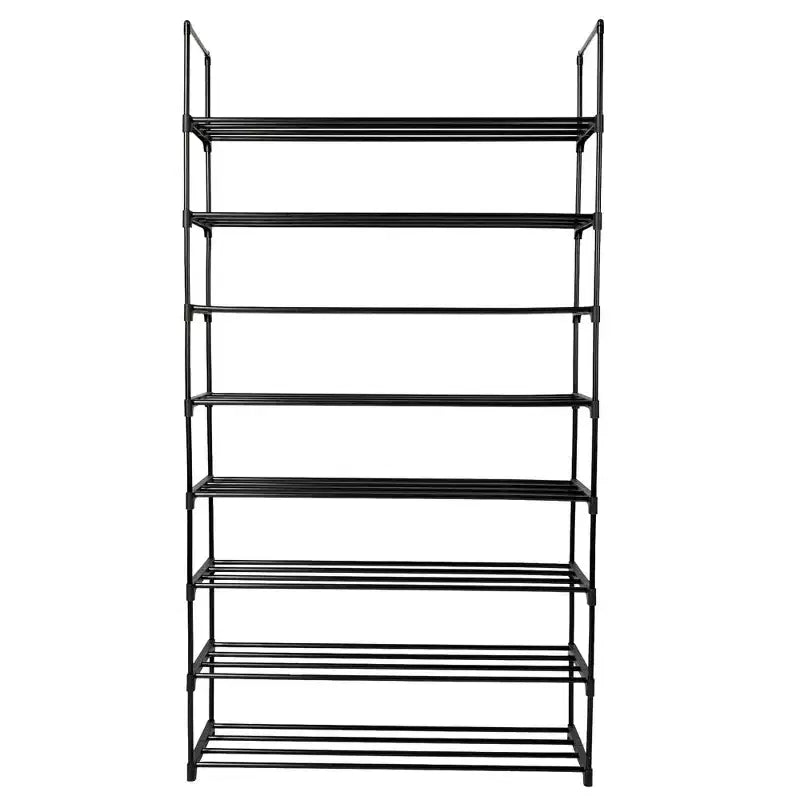 Scarpiera a 4 Ripiani Scaffale a Torre Organizer per Camera da Letto, Ingresso, Corridoio e Armadio, Colore Grigio