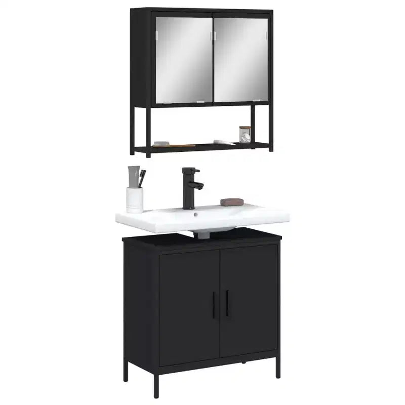 Mobile da Bagno con Mensola, Mobile Lavabo in Legno Ingegnerizzato