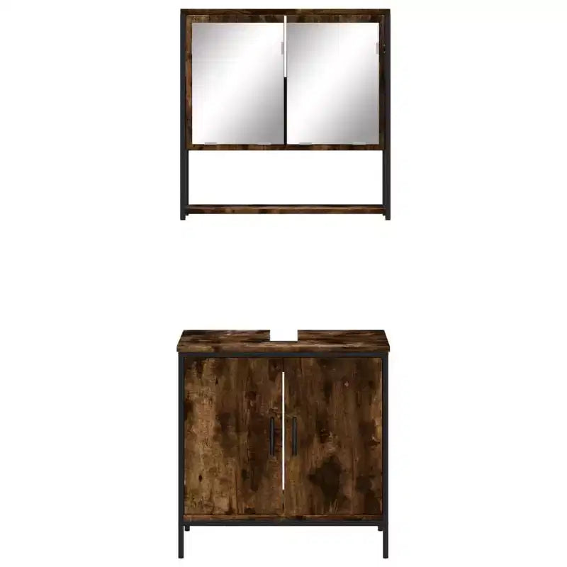 Mobile da Bagno con Mensola, Mobile Lavabo in Legno Ingegnerizzato