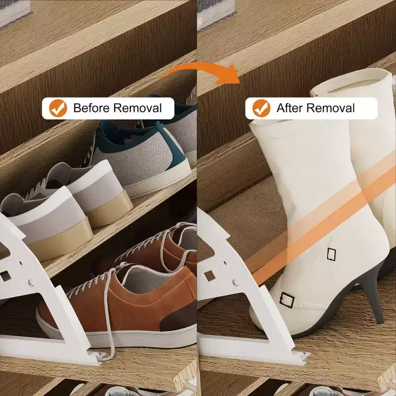Scarpiera con 2 cassetti a ribalta - Porta scarpe stretto scanalato per ingresso - Ripiani regolabili e rimovibili - Organizzatore di scarpe moderno indipendente