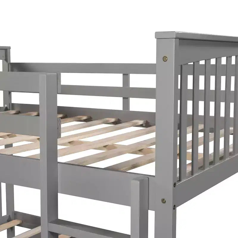 Letto a castello moderno in legno, piazza e mezza su piazza e mezza, convertibile in 2 letti