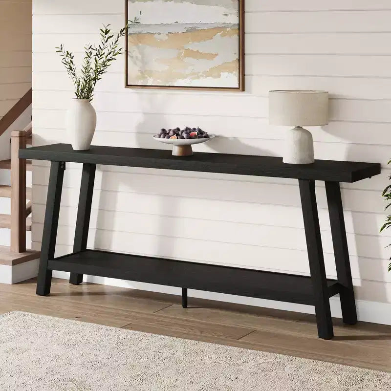 Consolle extra lunga per soggiorno - Tavolo da divano moderno marrone per ingresso - Elegante mobile rettangolare di design - Struttura robusta - 180 cm