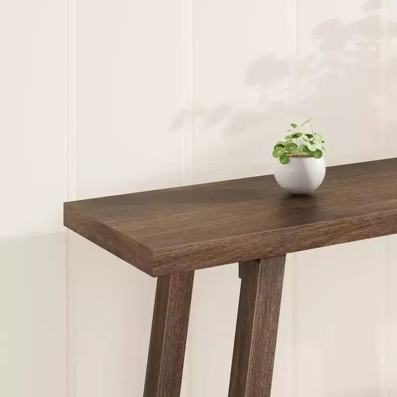 Consolle extra lunga per soggiorno - Tavolo da divano moderno marrone per ingresso - Elegante mobile rettangolare di design - Struttura robusta - 180 cm