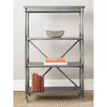Scaffale espositore in etagere color argento