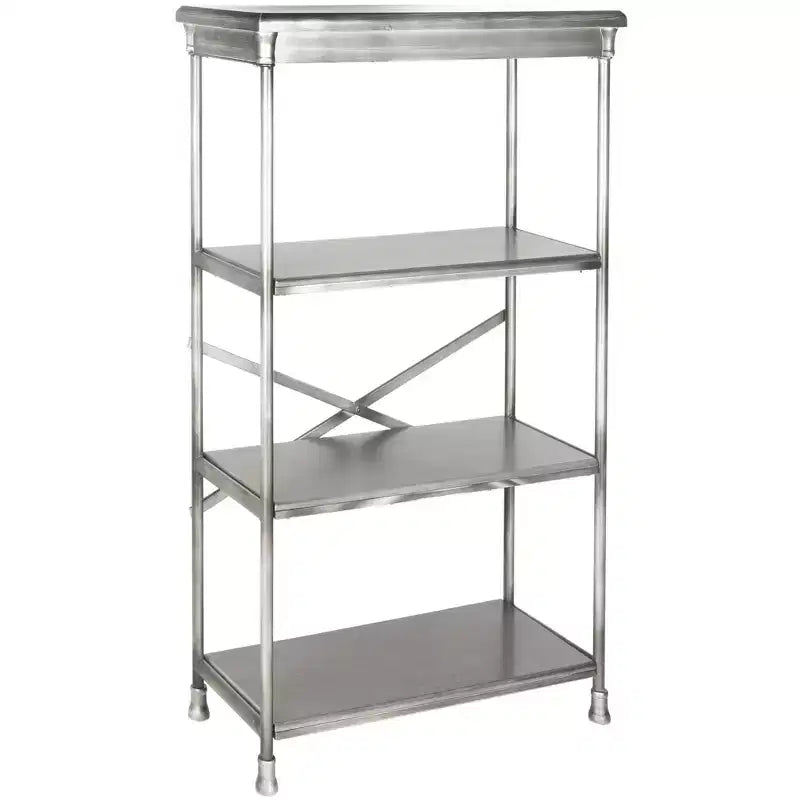 Scaffale espositore in etagere color argento