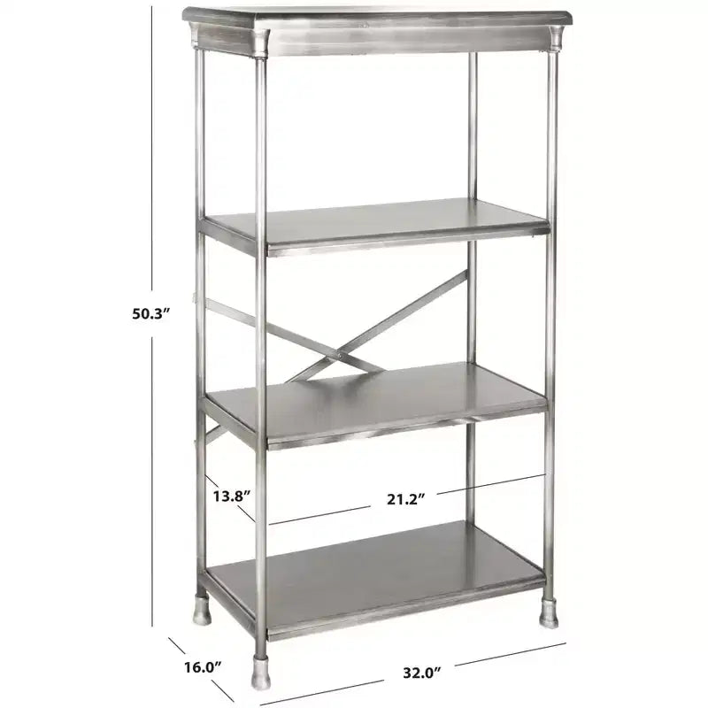 Scaffale espositore in etagere color argento